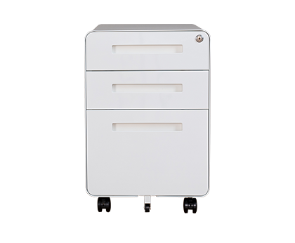 彩圓弧頂三抽活動(dòng)柜