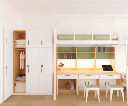 6人間：兩上鋪一下鋪三人位外掛梯組合